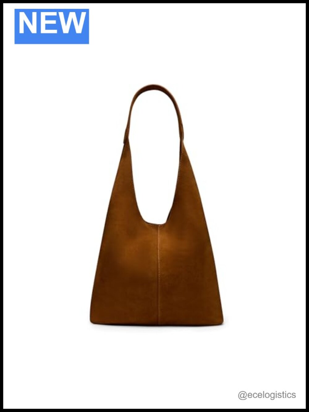 Faux Suede Hobo Handbag with Magnetic Closure